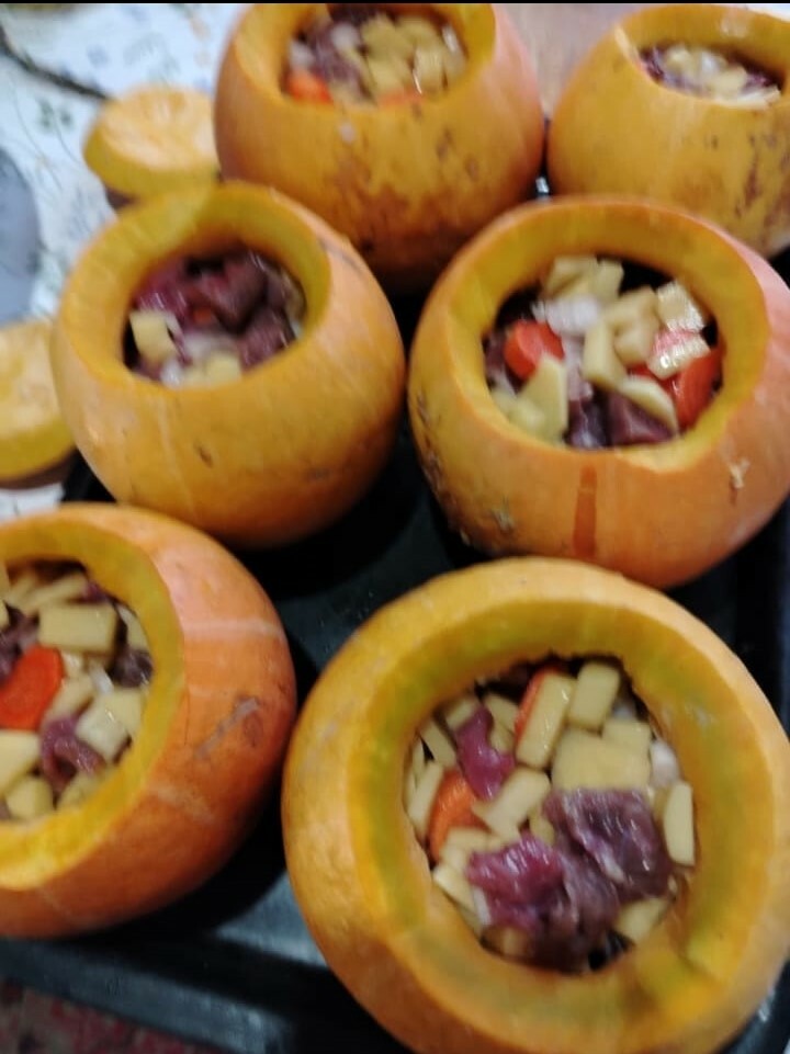 Тултырылған ҡабаҡты духовкала бешереү.