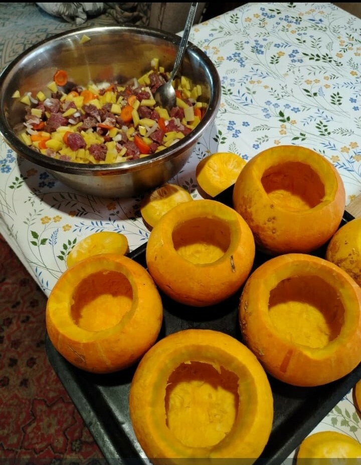 Тултырылған ҡабаҡты духовкала бешереү.